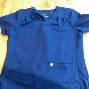 Fabletics Navy Blue Scrub Top